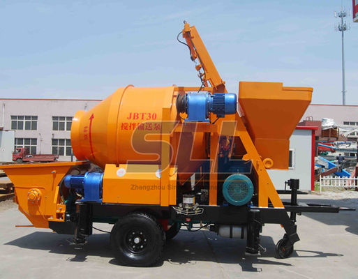 JBT30 เครื่องผสมคอนกรีตไฟฟ้าพร้อมเครื่องปั๊มท่อส่ง 100 เมตร ผู้ผลิต